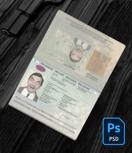 Belgium passport (2014-2017) PSD